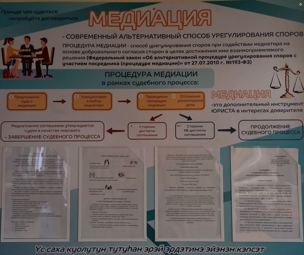Дежурство медиаторов в Якутском городском суде